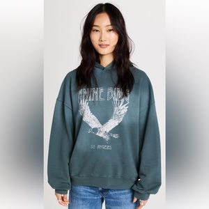 Anine Bing Ash Hoodie in Emerald Green